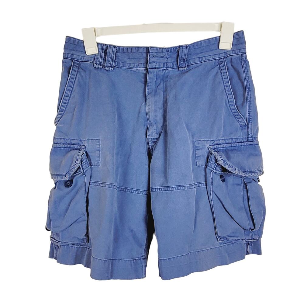 Vintage Polo Ralph Lauren men's blue classic chino cargo shorts size 33